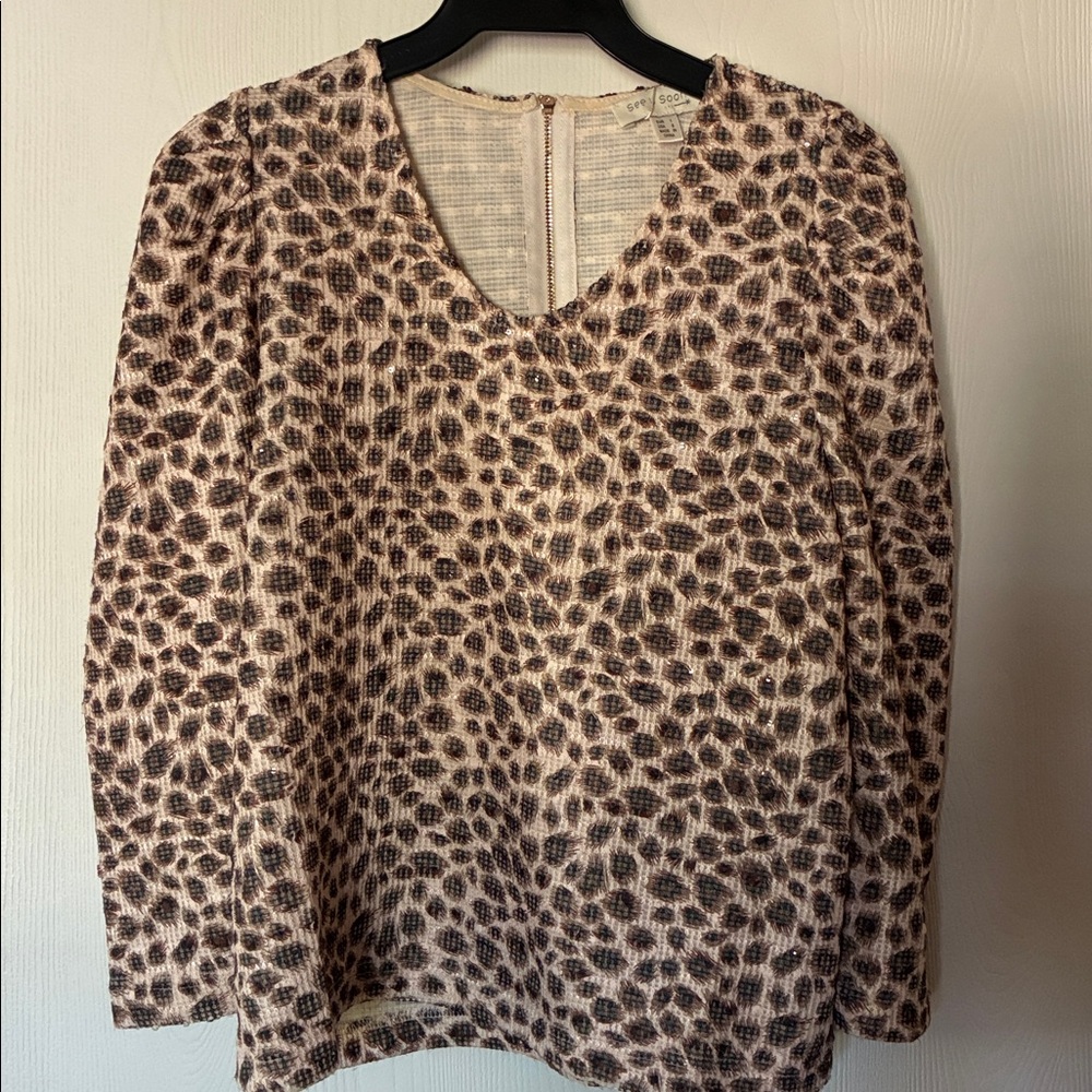 Leopard Print Women's Top, small, NWT